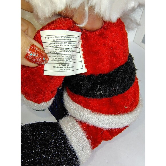 Vintage Santa Joelson Industries Christmas Holiday Home Decor Plush 12" Sitting - Picture 3 of 12